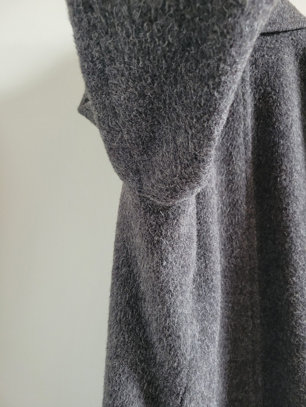 Bill Blass Signature Charcoal Gray Double-Breasted Wool Trench Coat Large/XL - Picture 13 of 16